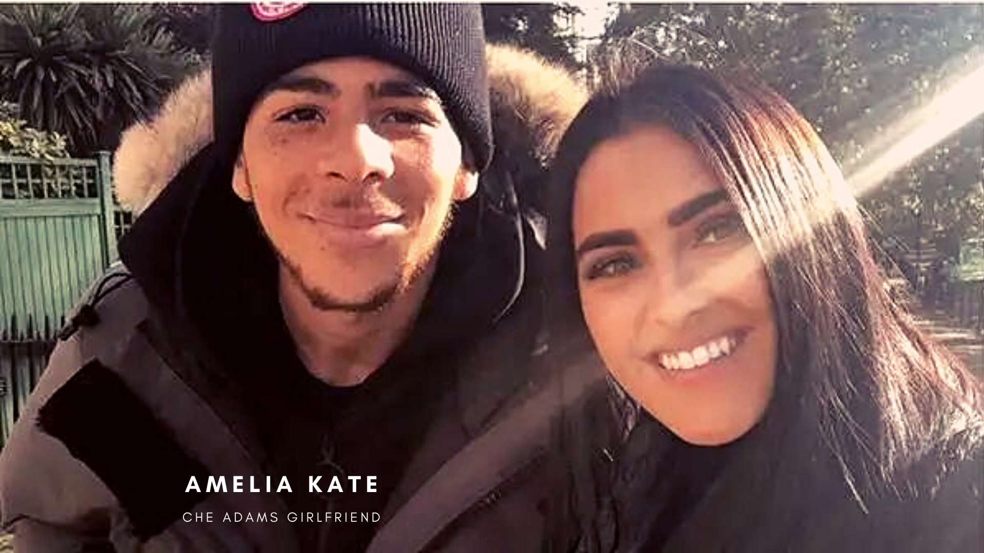 Che Adams with his girlfriend Amelia Kate. (Credit: Oh My Football)