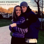 Mathias Jensen with his girlfriend Victoria Marie Strandstoft. (Credit: Instagram)