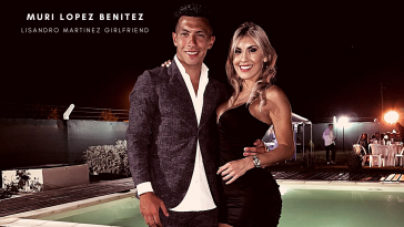 Lisandro Martinez with his girlfriend Muri Lopez Benitez. (Credit: Instagram)