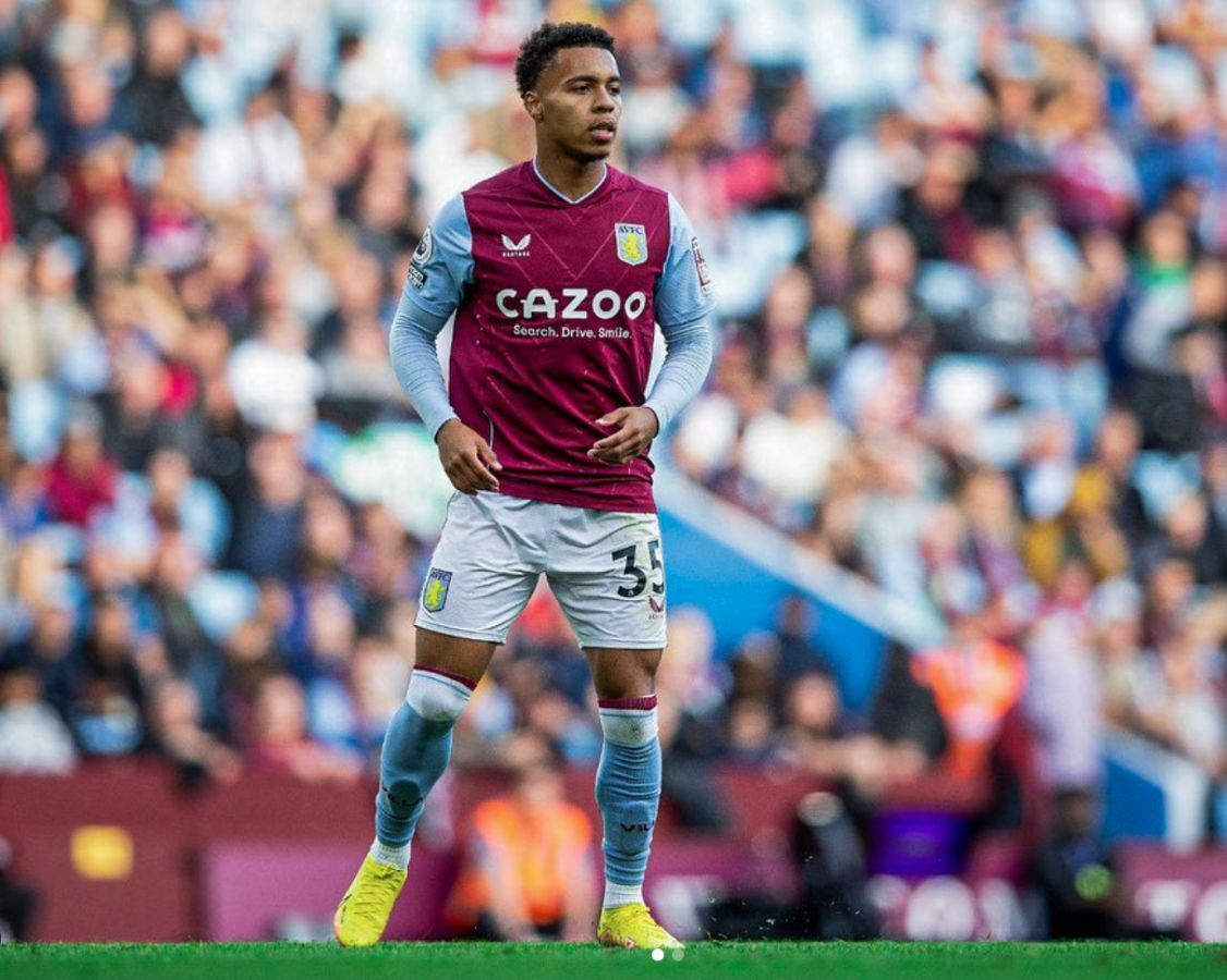 Cameron Archer plays for the Premier League team Aston Villa as a striker. (Credits: @cameronarcher9 Instagram)