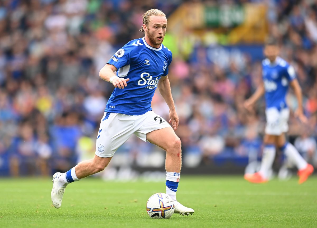 Tom Davies currently plays for Premier League club Everton. (Photo by Michael Regan/Getty Images)
