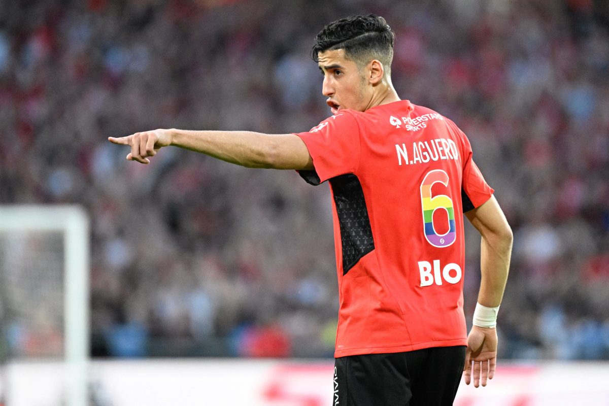 Nayef Aguerd joined Rennes from FUS Rabat in 2020. (Photo by Damien Meyer / AFP) (Photo by DAMIEN MEYER/AFP via Getty Images)