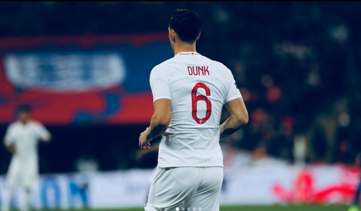 Lewis Dunk has represented England at the national level. (Credits: @lewisdunk Instagram)