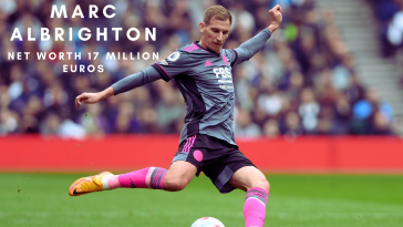 Marc Albrighton of Leicester City in action.