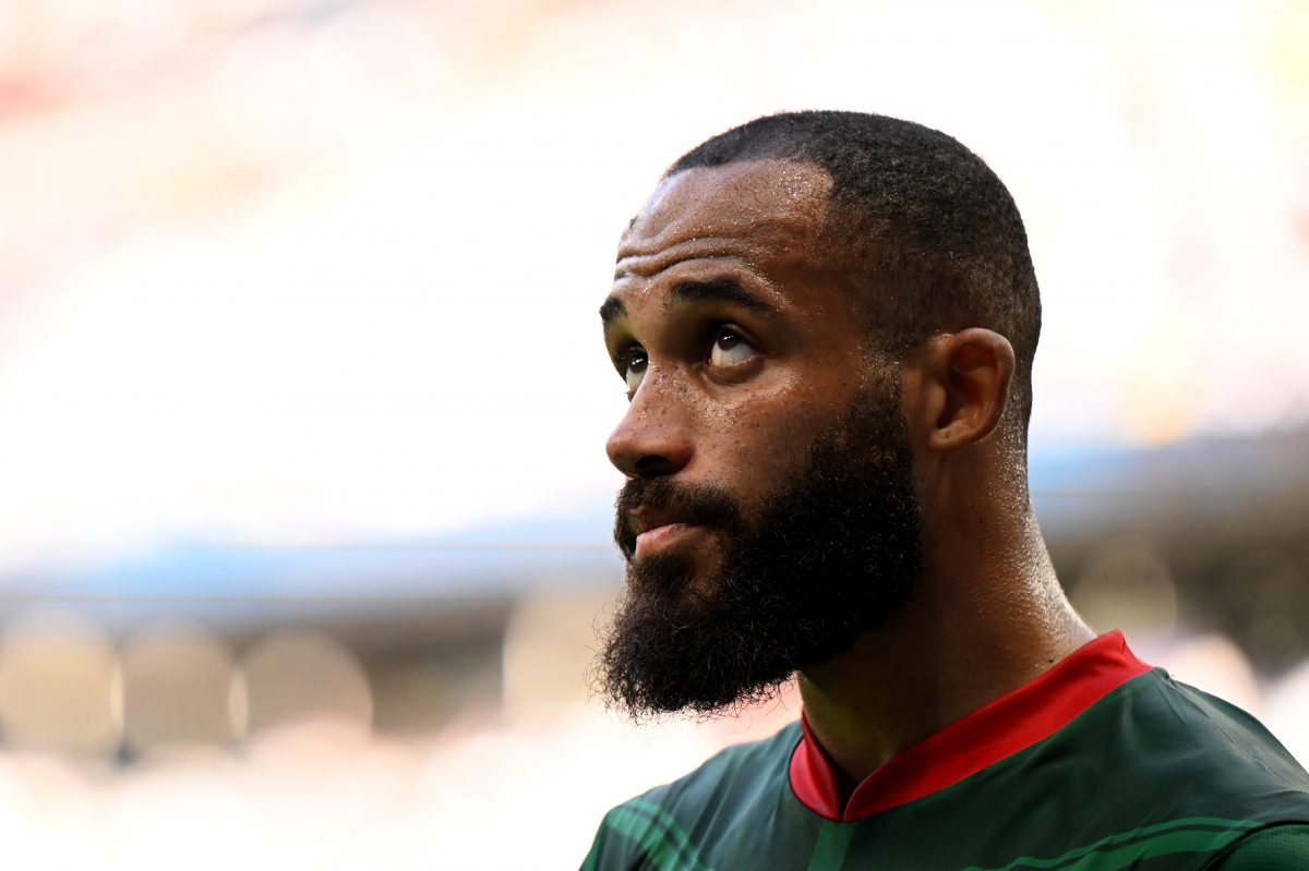Bryan Mbeumo represents Cameroon at the 2022 FIFA World Cup. (Photo by Clive Mason/Getty Images)
