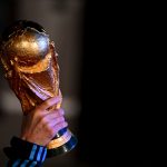 The World Cup trophy. (Photo by LUIS ROBAYO/AFP via Getty Images)