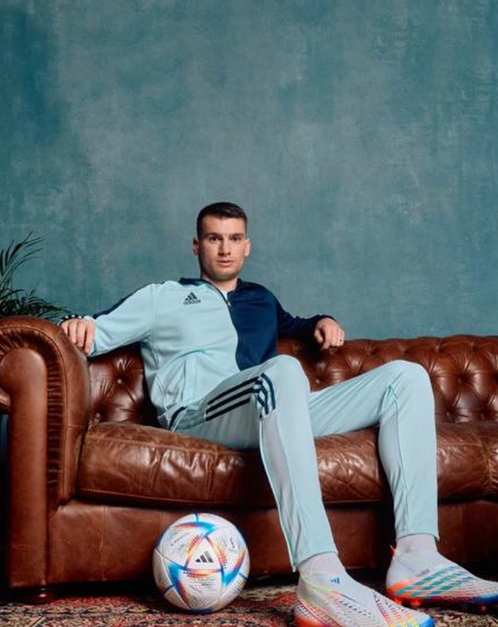 Dominik Livakovic was recently spotted in an advertisement wearing an all-Adidas outfit comprising the newly launched boots and a tracksuit. (Credits: @dominiklivakovic40 Instagram)
