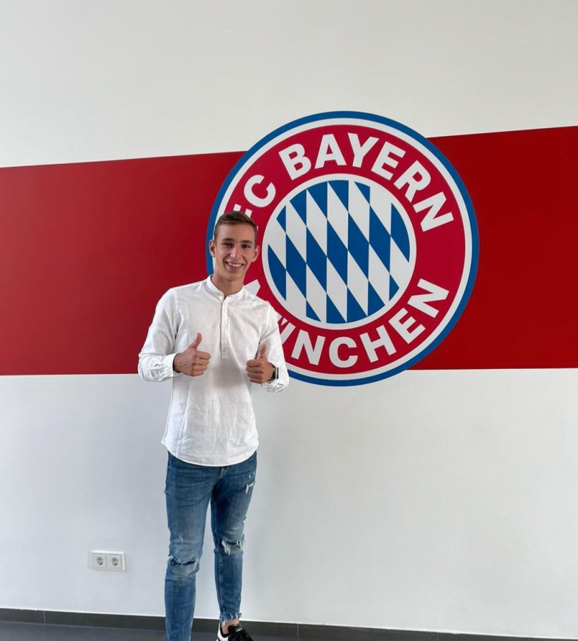 Lovro Zvonarek joined the German club Bayern Munich in 2022 from the Croatian professional club Slaven Belupo. (Credits: @lovrozvonarek Instagram)