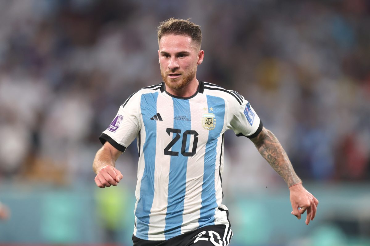Argentina's Alexis Mac Allister during the FIFA World Cup Qatar 2022 Round of 16 match between Argentina and Australia.  (Photo by Alex Pantling/Getty Images)
