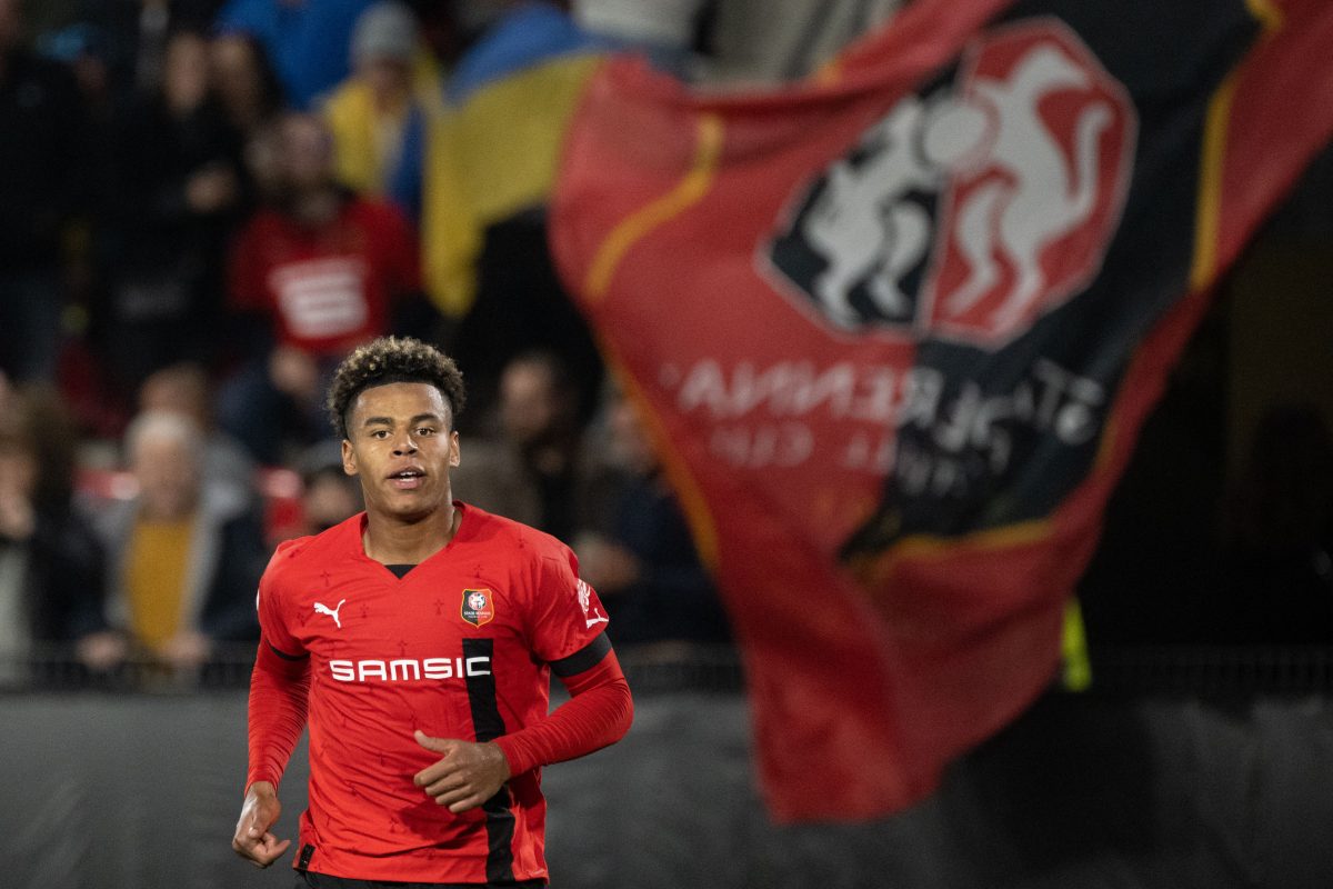 Desire Doue is a product of the Ligue 1 club Rennes and was promoted to the senior team of the club in 2022. (Photo by LOIC VENANCE/AFP via Getty Images)