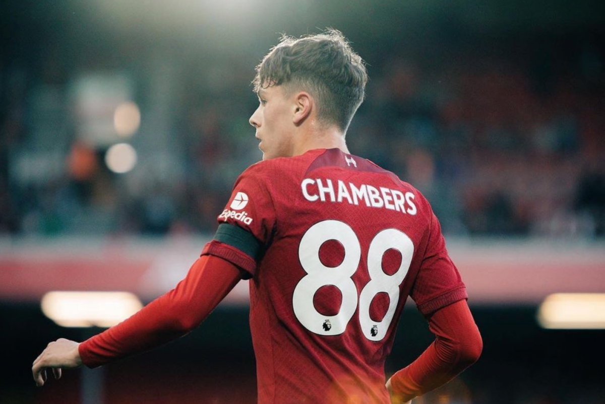 Luke Chambers is a product of Liverpool's youth academy and was promoted to the senior team of the club in 2022. (Credits: @lukechambers.04 Instagram)