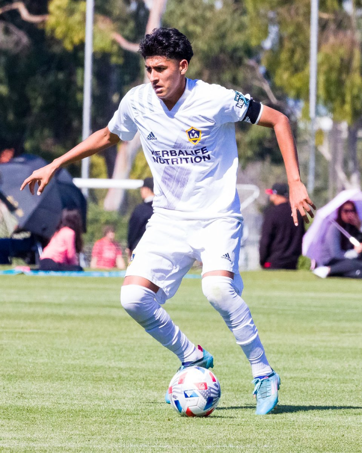 Brandon Tellez is a product of the MLS professional club LA Galaxy’s youth academy and was promoted to the reserve team of the club in January 2023. (Credits: @LAGalaxyAcademy Twitter)