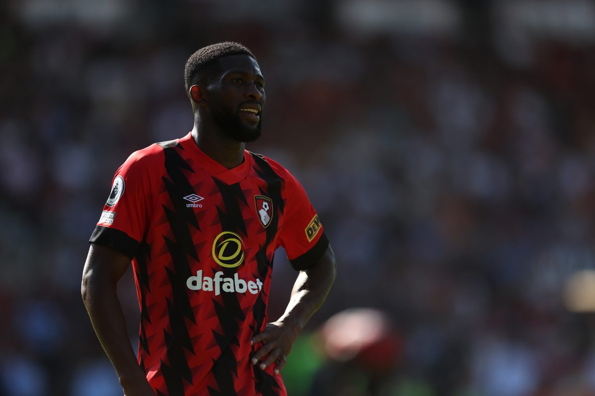 Jefferson Lerma of Bournemouth in action during the Premier League match between AFC Bournemouth and Aston Villa at Vitality Stadium on August 06, 2022 in Bournemouth, England. (Photo by Christopher Lee/Getty Images)