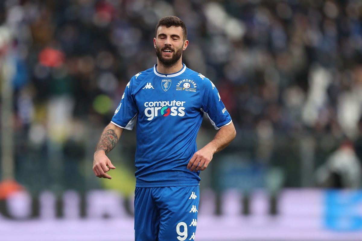 Patrick Cutrone of Empoli FC react during the Serie A match between Empoli FC v US Sassuolo at Stadio Carlo Castellani on January 9, 2022 in Empoli, Italy.  (Photo by Gabriele Maltinti/Getty Images)
