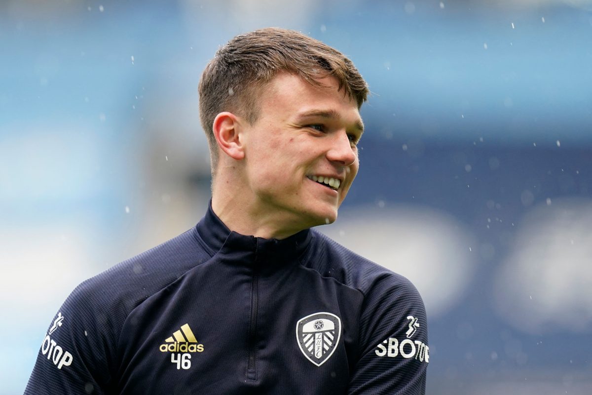 Jamie Stuart Shackleton is a talented young midfielder who has made a significant impact at Leeds United since his debut in 2018.(Photo by TIM KEETON/POOL/AFP via Getty Images)