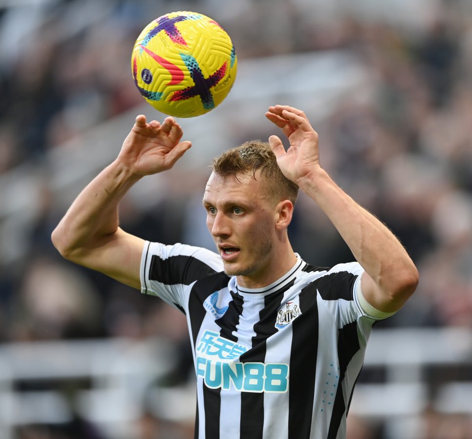 Dan Burn of Newcastle in action during the Premier League match between Newcastle United and Fulham FC. (Photo by Michael Regan/Getty Images)