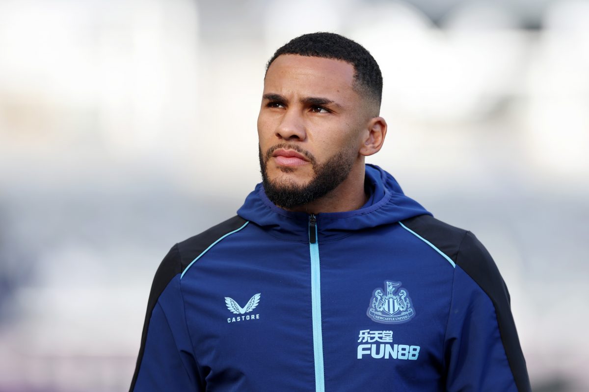 Jamaal Lascelles of Newcastle United arrives at the stadium prior to the match against Brentford. (Photo by Ian MacNicol/Getty Images)