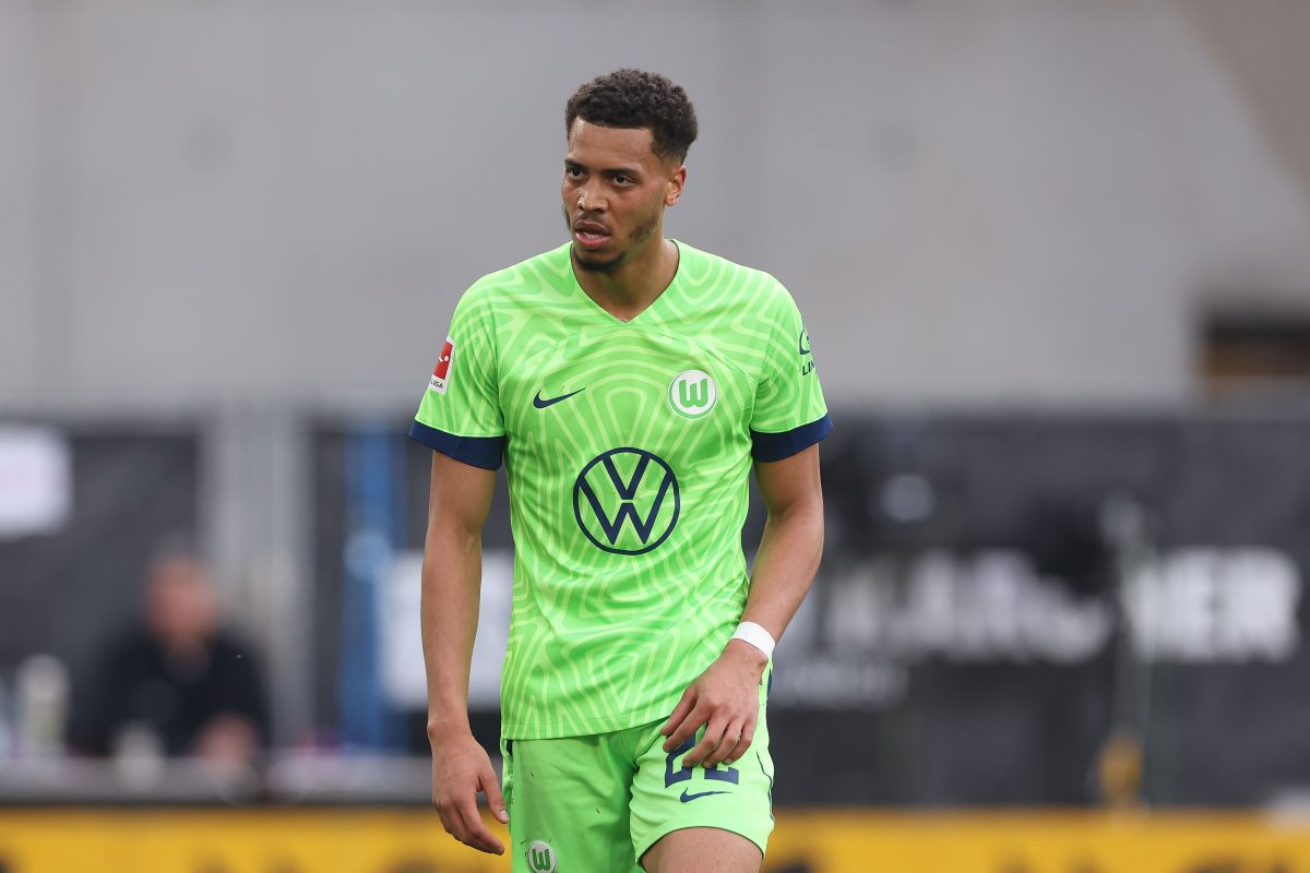 Felix Nmecha is a professional footballer from Germany who currently plays as a midfielder for the German Bundesliga club VfL Wolfsburg. (Photo by Alexander Hassenstein/Getty Images)