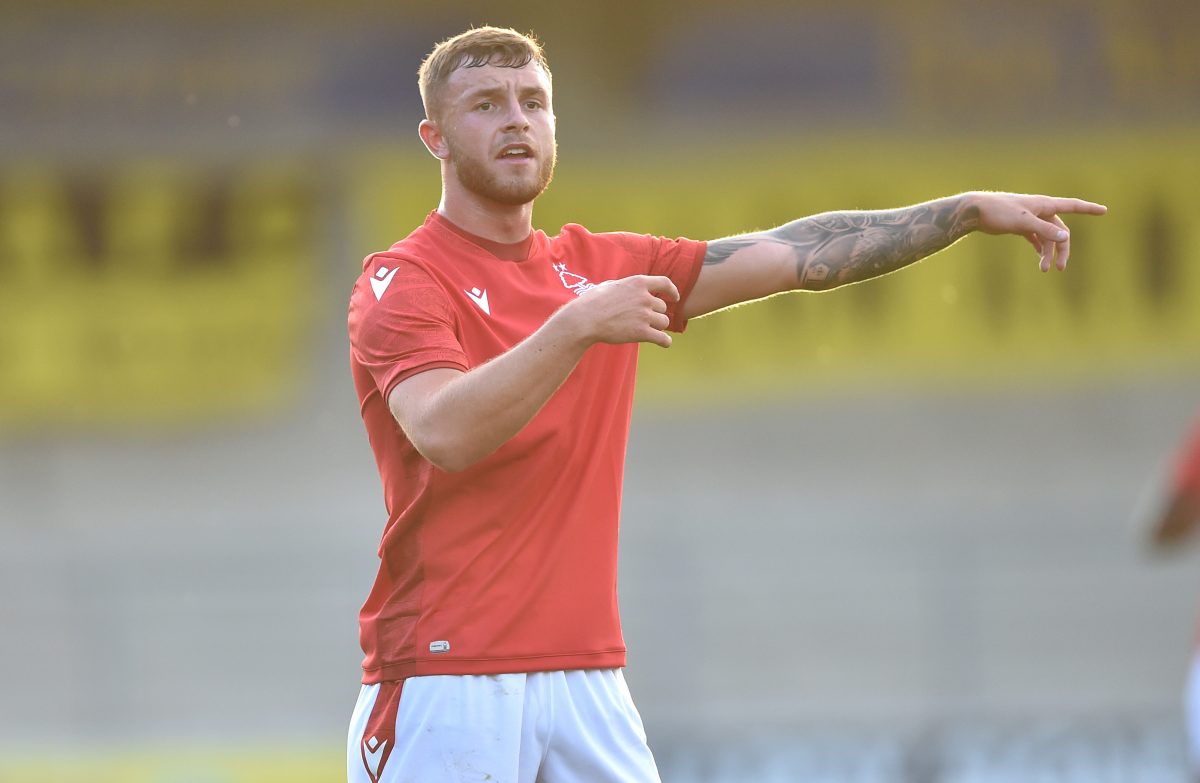 Dale Taylor, born on December 12, 2003, is a promising Northern Irish footballer who currently plays as a forward for Burton Albion on loan from Nottingham Forest. (Photo by Nathan Stirk/Getty Images)