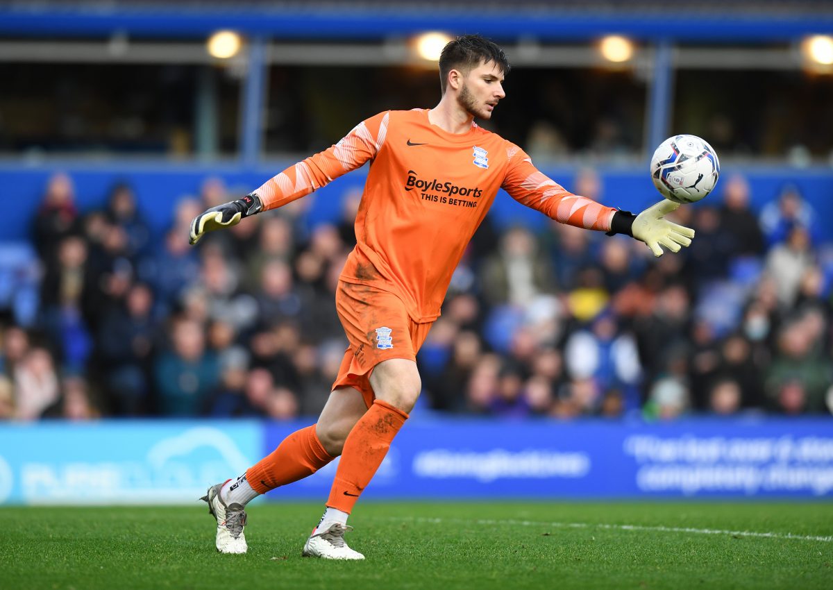 Matija Sarkic of Birmingham City during the Sky Bet Championship match between Birmingham City and Queens Park Rangers. (Photo by Tony Marshall/Getty Images)