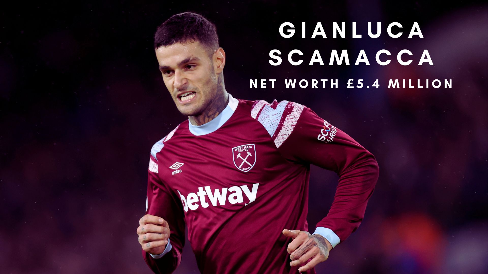 Gianluca Scamacca of West Ham United looks on.