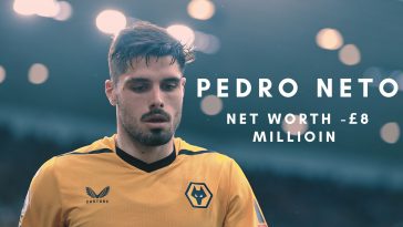 Pedro Neto of Wolverhampton Wanderers looks on.