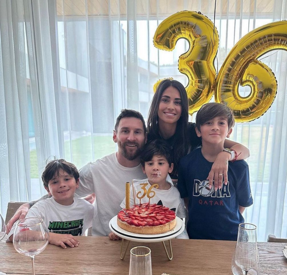 Lionel Messi with his family celebrating his 36th Birthday. (CreditsL @leomessi Instagram)
