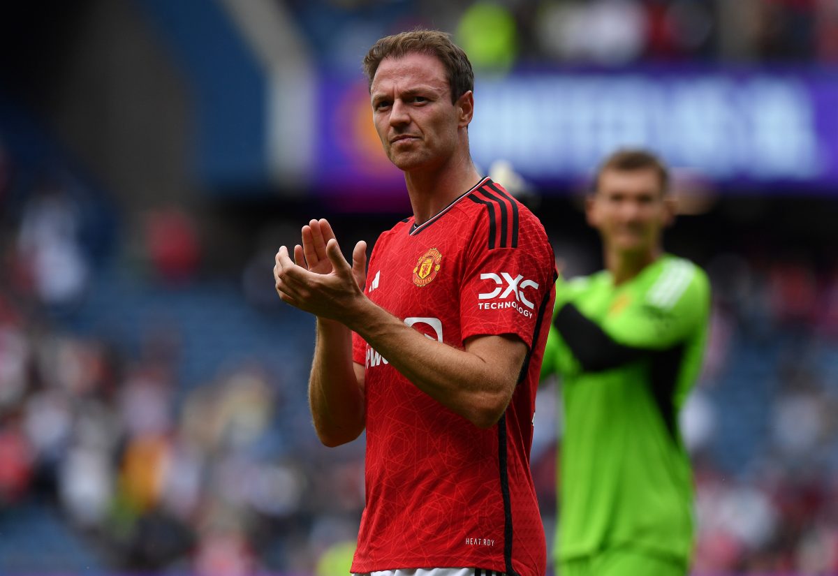 Jonny Evans joined Manchester United in July 2023. (Photo by Mark Runnacles/Getty Images)