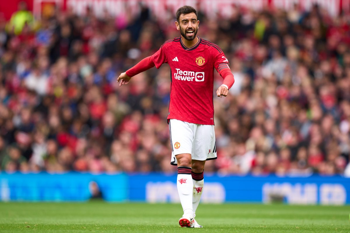 Bruno Fernandes is a Manchester United star. (Photo by Alex Caparros/Getty Images)