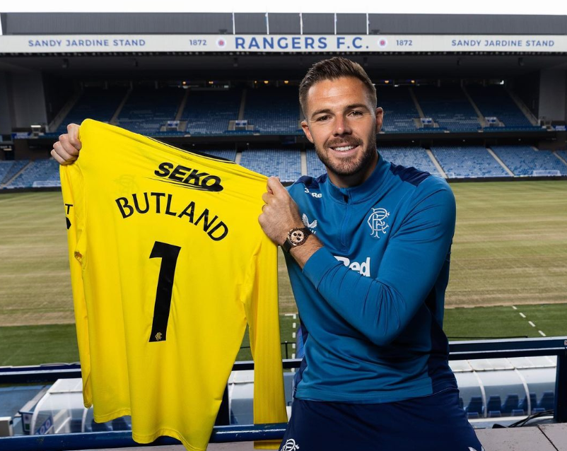 Jack Butland signed for Rangers in 2023. Credits: Instagram
