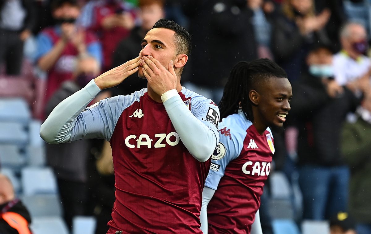 Anwar El Ghazi celebrates after scoring their side's second goal. (Photo by Clive Mason/Getty Images)