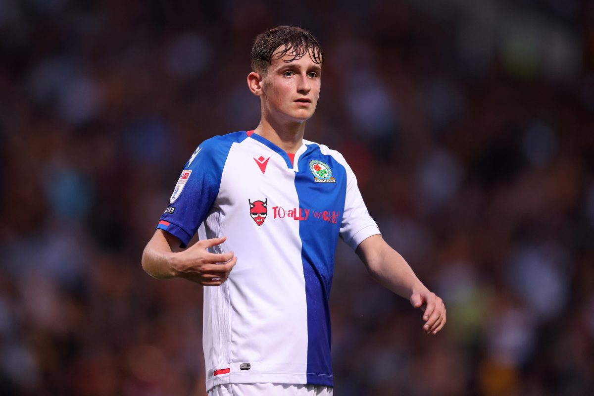 Tyler Morton of Blackburn Rovers reacts during the Carabao Cup Second Round match between Bradford City and Blackburn Rovers. (Photo by George Wood/Getty Images)