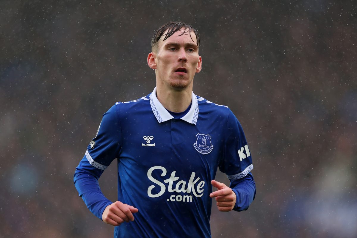 James Garner of Everton is currently single. (Photo by Lewis Storey/Getty Images)