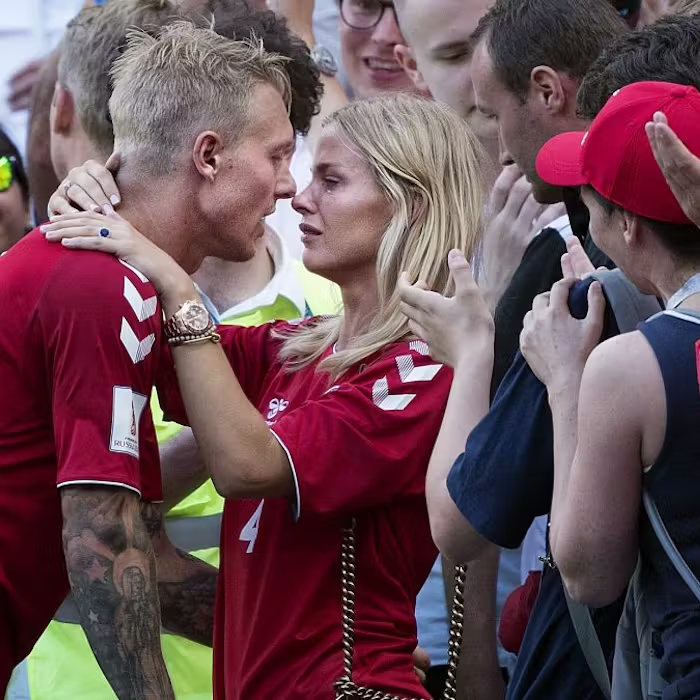 Simon Kjaer and Elina Gollert during EURO 2020. (Credits: Instagram)