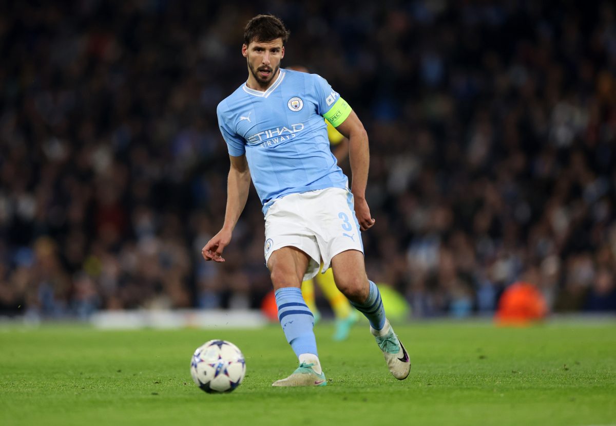 Ruben Dias of Manchester City during the UEFA Champions League match between Manchester City and BSC Young Boys. (Photo by Catherine Ivill/Getty Images)