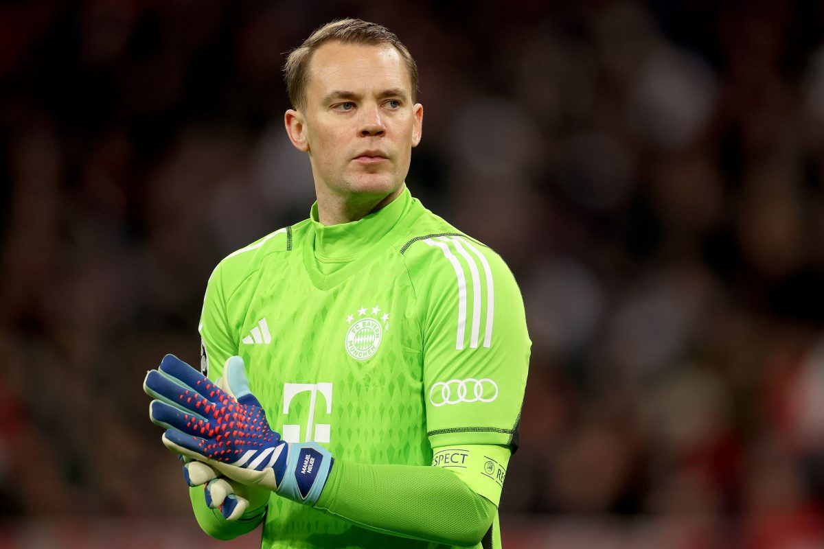 Manuel Neuer of Bayern Munich looks on during the UEFA Champions League match between FC Bayern München and Galatasaray A.S. (Photo by Alexander Hassenstein/Getty Images)
